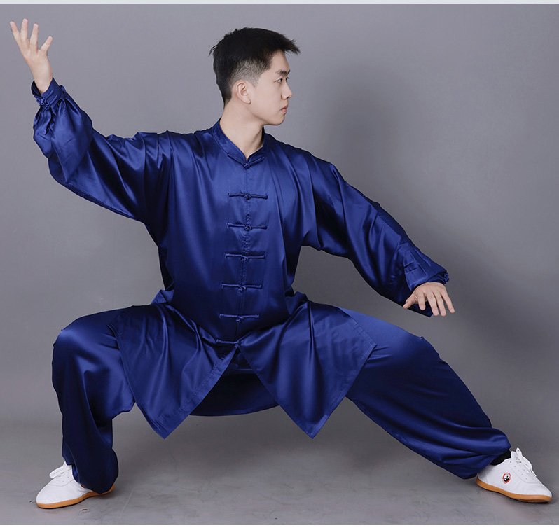 Luxury Silk Tai Chi Outfit Breathable Kung Fu Training Set