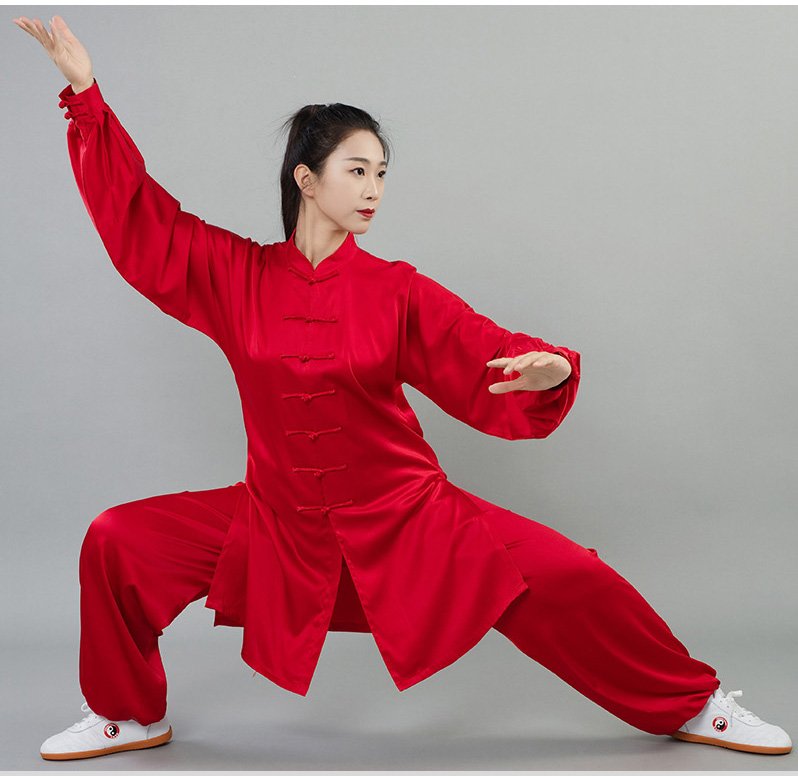 Luxury Silk Tai Chi Outfit Breathable Kung Fu Training Set