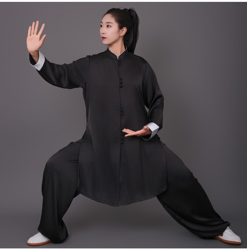Martial Arts Uniform Acetate Silk Tai Chi Suit