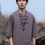 Mens Casual Shirts Loose Casual Tang Shirt