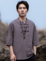 Mens Casual Shirts Loose Casual Tang Shirt