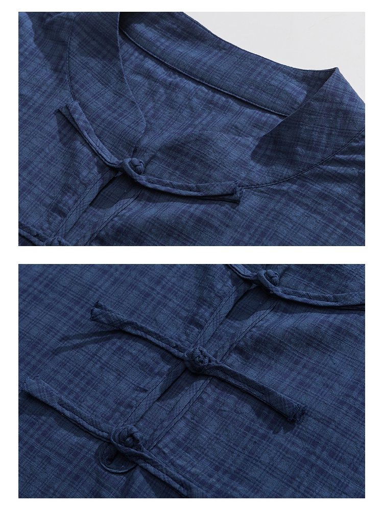 Mens Casual Shirts Loose Casual Tang Shirt