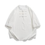 Mens Casual Shirts Loose Casual Tang Shirt - Image 5
