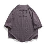 Mens Casual Shirts Loose Casual Tang Shirt - Image 6