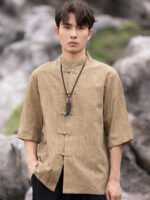 Chinese Mens Shirt Zhongshan Suit Tang Suit Top