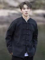 Men’s Chinese Jacket Vintage Zhongshan Suit - Image 3