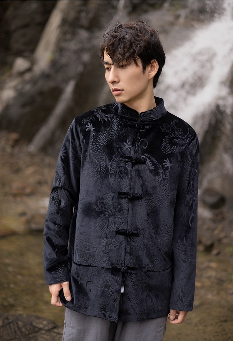 Mens Cold Weather Coats Chinese Style Tang Suit