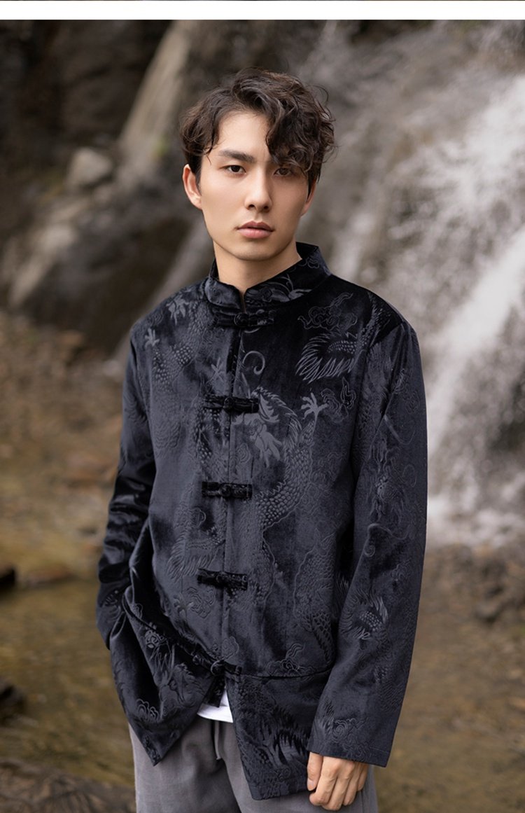 Mens Cold Weather Coats Chinese Style Tang Suit