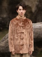 Mens Cold Weather Coats Chinese Style Tang Suit - Image 2