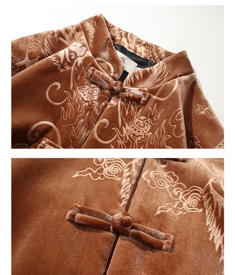 Mens Cold Weather Coats Chinese Style Tang Suit