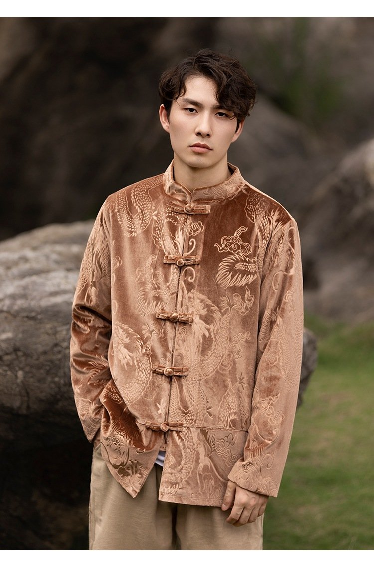 Mens Cold Weather Coats Chinese Style Tang Suit