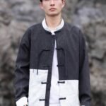 Mens Long Sleeve Shirts Loose Tang Suit Jacket