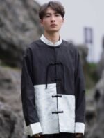 Mens Long Sleeve Shirts Loose Tang Suit Jacket - Image 3