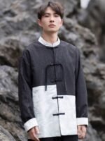 Mens Long Sleeve Shirts Loose Tang Suit Jacket - Image 4