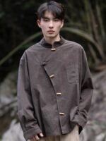 Men’s Shirt With Chinese Collar Tang Suit Jacket