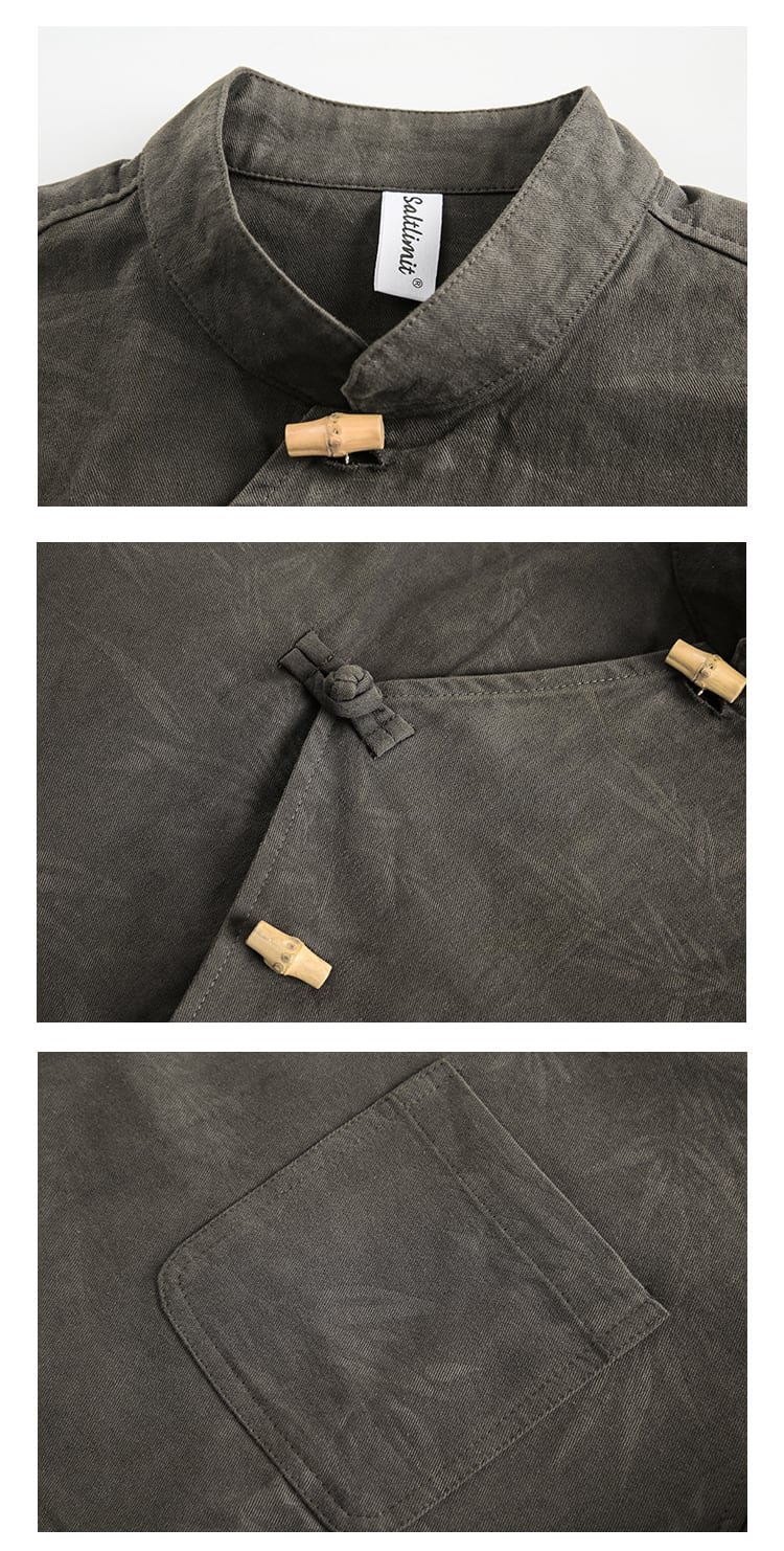Men's Shirt With Chinese Collar Tang Suit Jacket