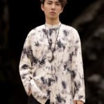 Mens Shirts Casual Long Sleeved Tang Suit Shirt