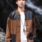 Mens Suede Jacket, Chinese Style Tang Suit Coat