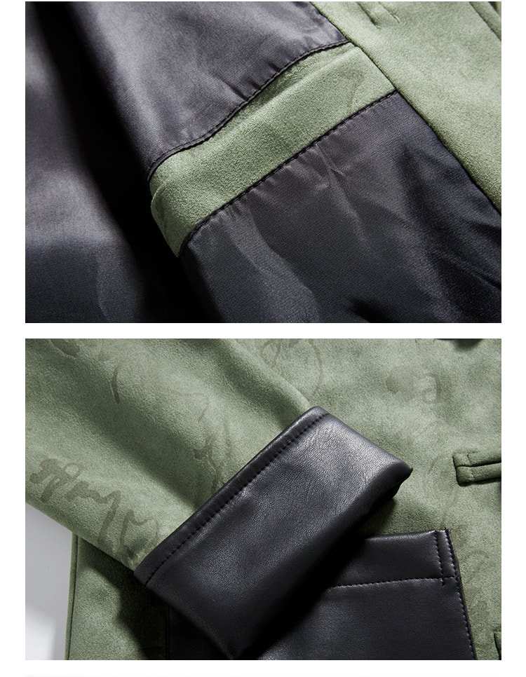 Mens Suede Jacket, Chinese Style Tang Suit Coat