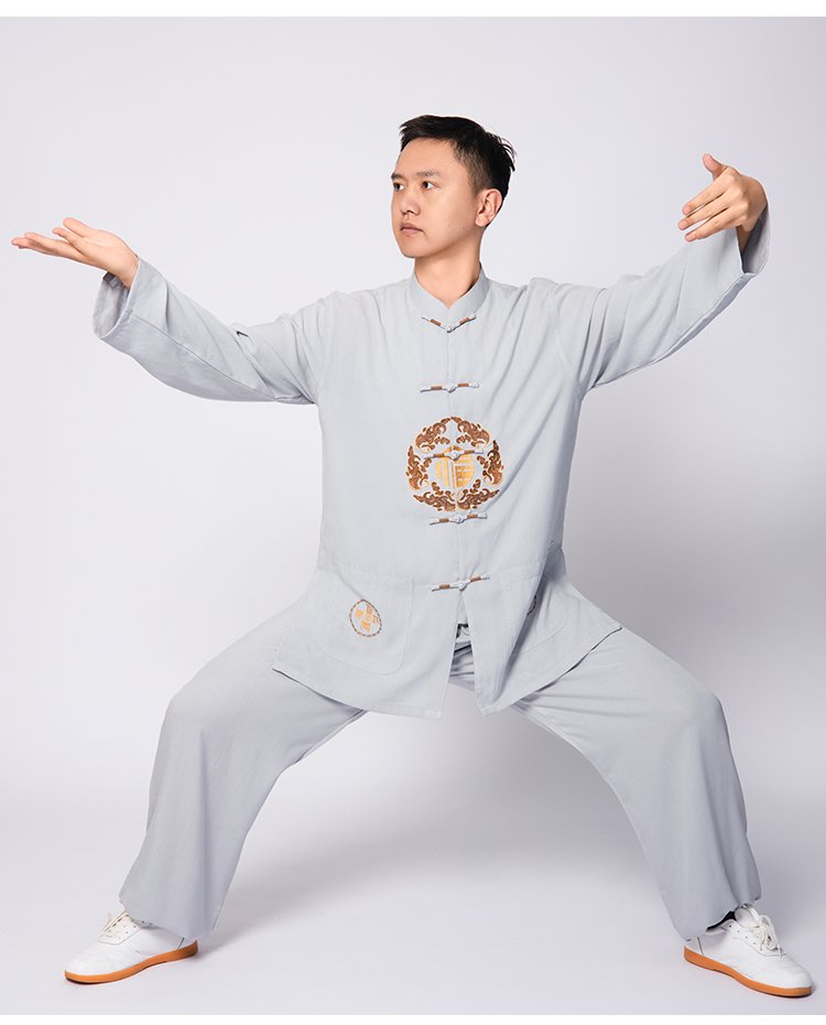 Mens Tai Chi Clothing Cotton Linen Kung Fu Outfit