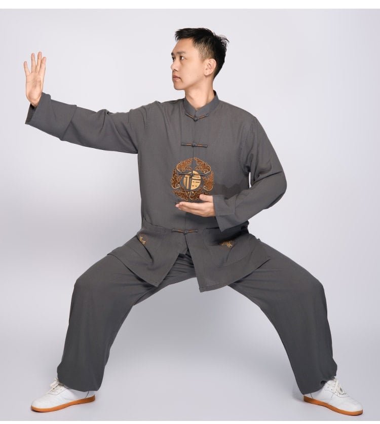 Mens Tai Chi Clothing Cotton Linen Kung Fu Outfit