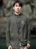 Men’s Tang Suit Jacket Embroidered Shirt