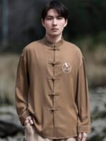Men’s Tang Suit Jacket Embroidered Shirt - Image 4