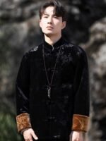 Mens Winter Jackets Loose Velvet Tang Suit Coat - Image 5