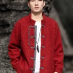 Men’s Wool Winter Coat loose Tang Suit Jacket