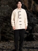 Men’s Wool Winter Coat loose Tang Suit Jacket - Image 4