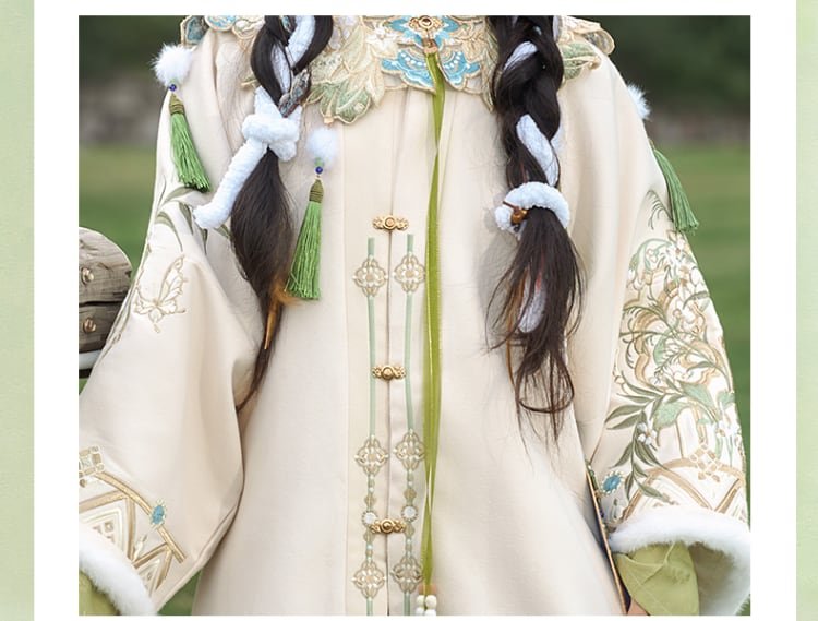 Ming Dynasty Clothing Female Embroidery Hanfu Winter