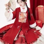 Ming Dynasty Hanfu Red Chinese New Year Clothing