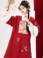 Ming Dynasty Hanfu Red Chinese New Year Clothing - Image 3