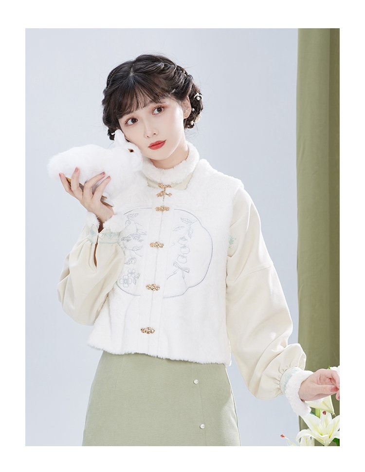 Ming Dynasty Improvement Hanfu For Winter Women