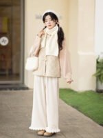 Ming Dynasty Modern Hanfu Winter Vest Shirt Pants