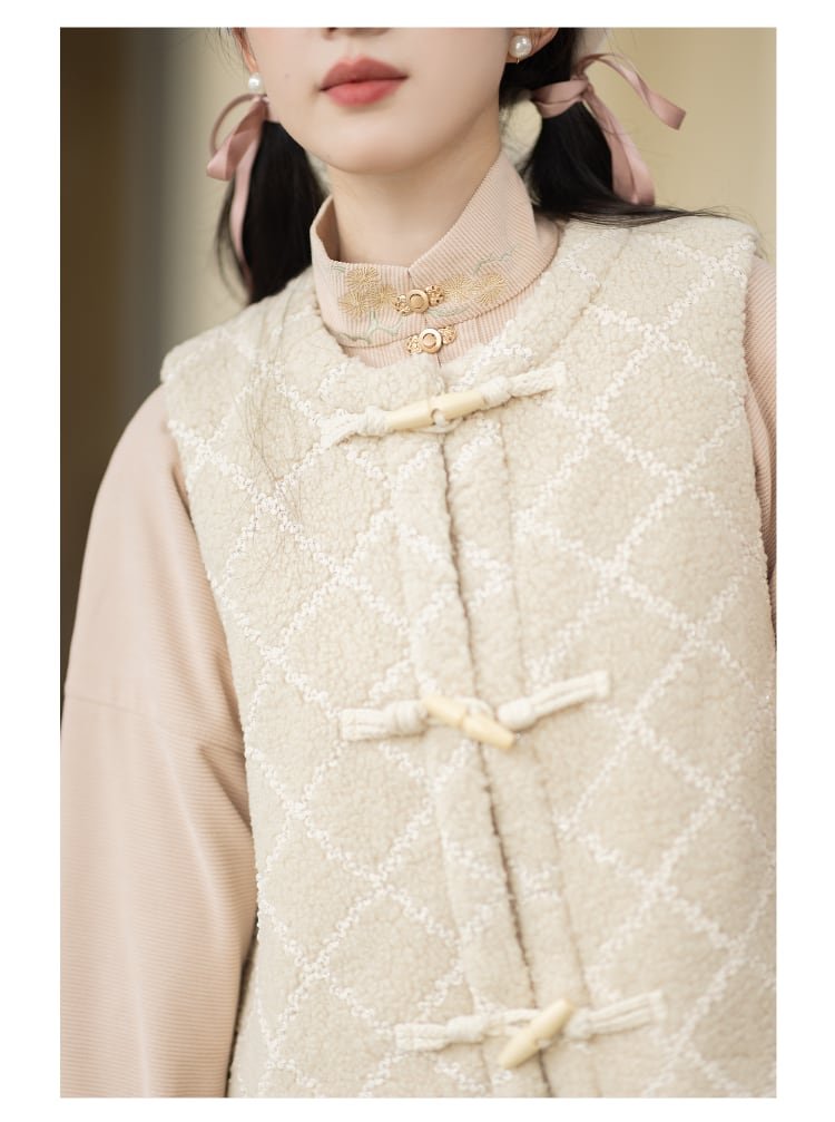 Ming Dynasty Modern Hanfu Winter Vest Shirt Pants