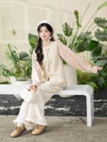 Ming Dynasty Modern Hanfu Winter Vest Shirt Pants - Image 4