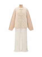 Ming Dynasty Modern Hanfu Winter Vest Shirt Pants - Image 5
