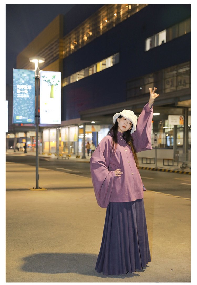 Ming Dynasty Pipa Sleeves Hanfu Dress For Sale