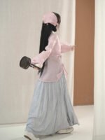 Ming Style Hanfu Pink Set Female - Image 3