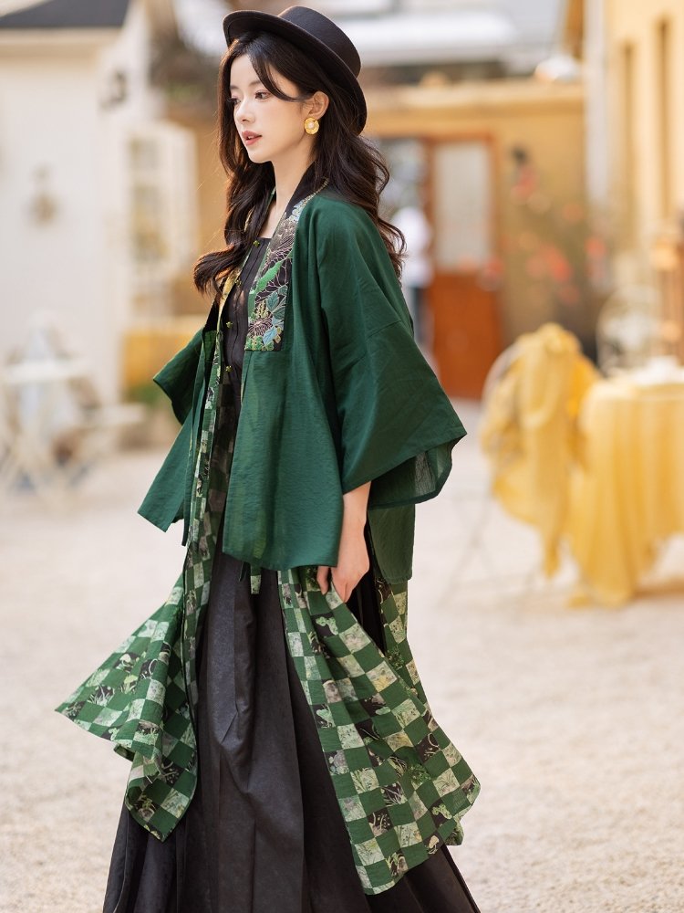 Ming Style Spring Hanfu Long Vest Set