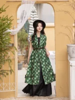 Ming Style Spring Hanfu Long Vest Set - Image 2