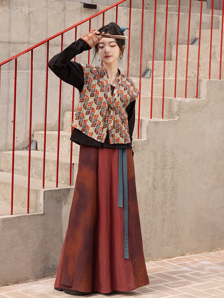 Modern Clothing Tang Style Improved Hanfu Set