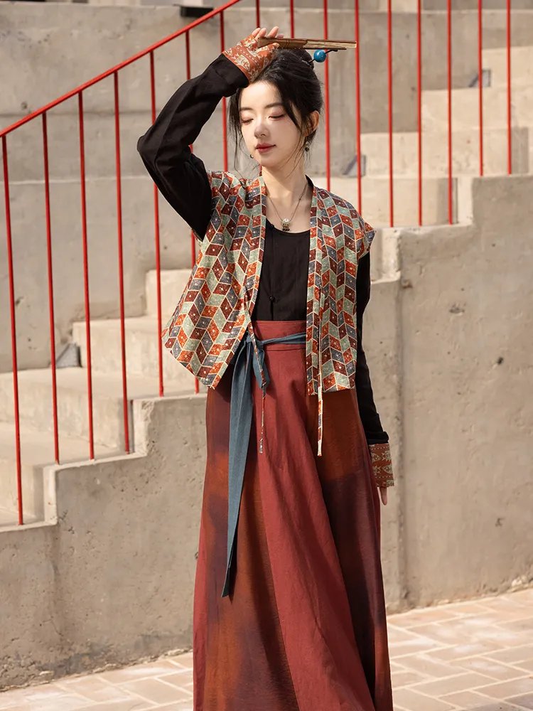 Modern Clothing Tang Style Improved Hanfu Set