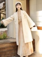 Modern Hanfu Coat with Ginkgo Embroidery - Image 4
