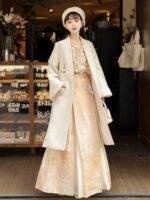 Modern Hanfu Coat with Ginkgo Embroidery - Image 3