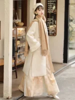 Modern Hanfu Coat with Ginkgo Embroidery - Image 2