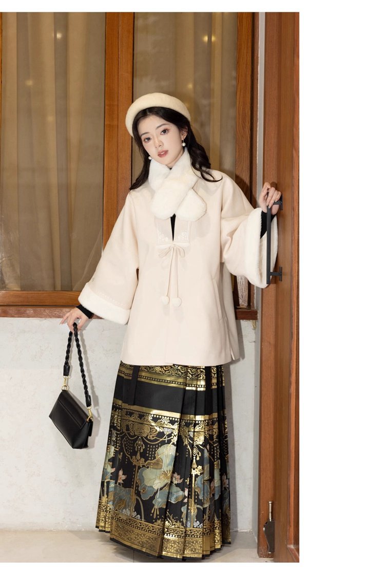 Modern Hanfu Jacket Ming Dynasty Winter Hanfu Dress