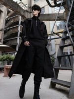 Modern Hanfu Men Tang Dynasty Round Neck Robe - Image 4