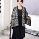 Modern Hanfu Set Jin Style Coat and Skirt Pants